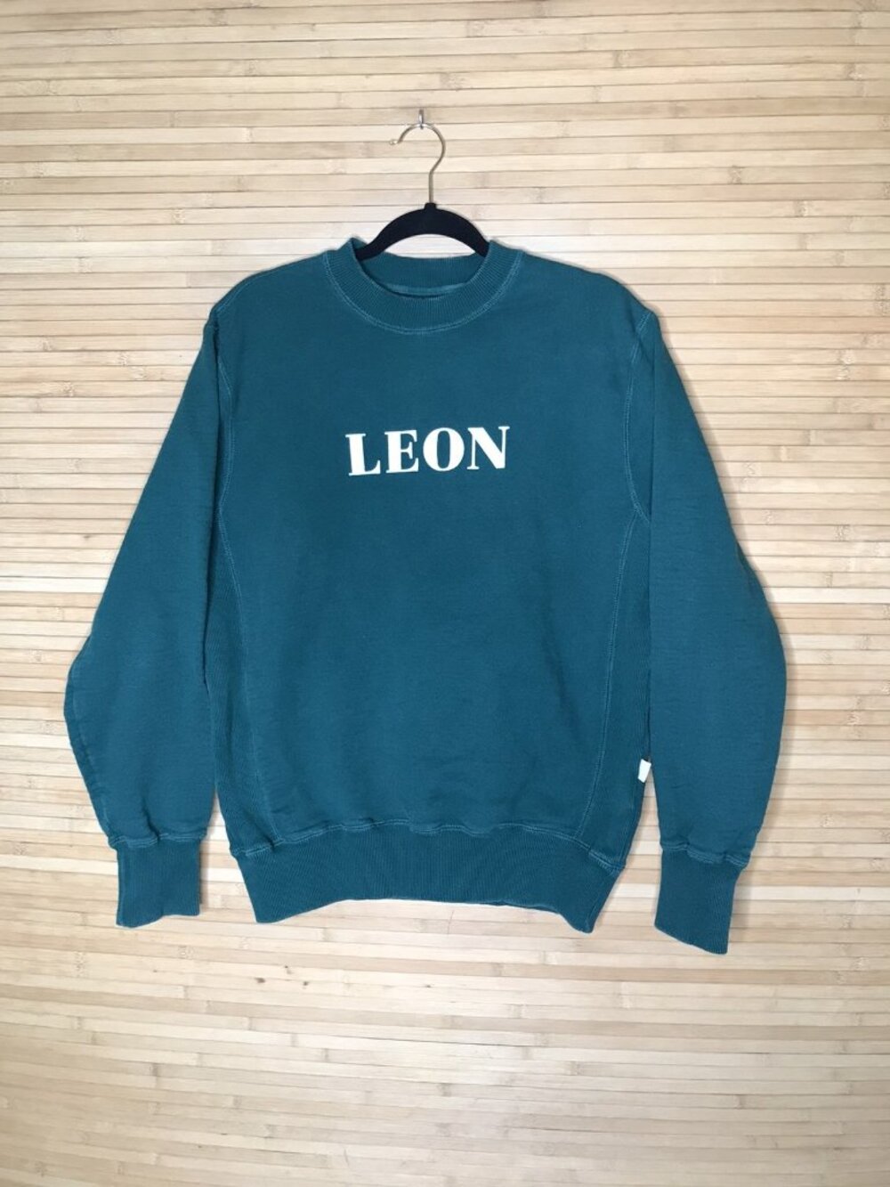 Aime Leon Dore Sweatshirt sz M Green Crewneck Raglan Pullover Logo Leon